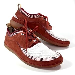 Clarks Nature IV Lo Comfort Shoes Brown Leather Mesh Size 8.5